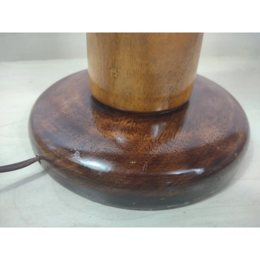 Vintage Wooden Table Lamp Base Retro Turned Wood Cottagecore Granny 1960's Chic